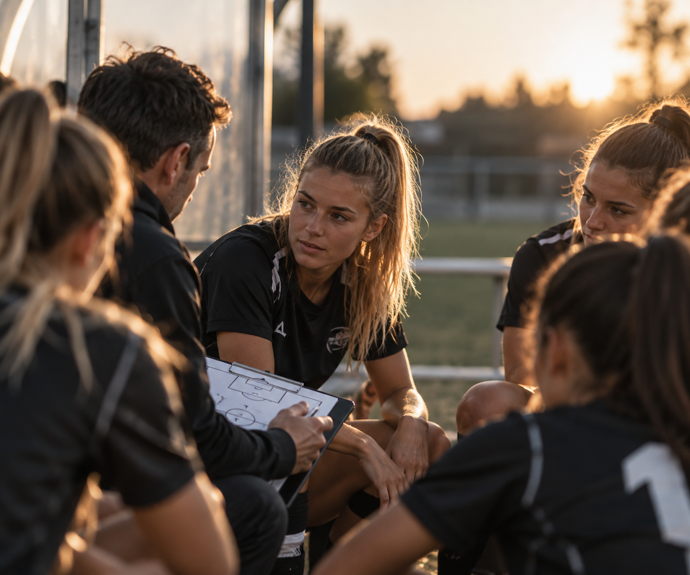Fußballerinnen im Training oder Spiel